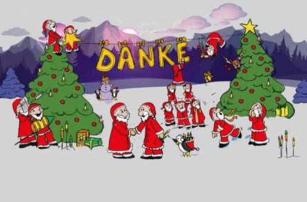 Weihnachtskarten-Comic Hintergrund vorbereiten